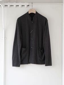 美品 23SS COMOLI コモリ カシミヤシルクニットジャケット 3 チャコール スタンドカラージャケット