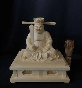 . wave sculpture total hinoki cypress material Buddhism handicraft tree carving Buddhist image .. hand finishing goods ground .. ... the great seat image 