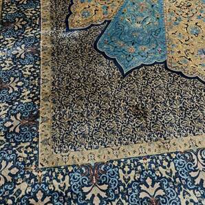 百貨店展示品 シルク100％ 最高峰225万ノット イラン産 手織り 高級ペルシャ絨毯 148×223cm #4の画像6