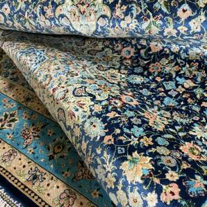 百貨店展示品 シルク100％ 最高峰225万ノット イラン産 手織り 高級ペルシャ絨毯 101×152cm #9の画像4