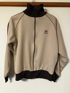 Adidas 80年代　トラックジャケット ベージュ×ブラウン　デサント　L程度 