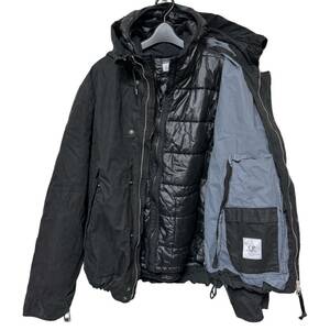 C.P.COMPANY 50FILI GARMENT DYEINGレイヤード ダウンジャケット 黒52