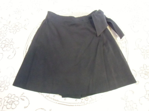 *MILFEE to coil skirt manner culotte black S size height approximately 40cm beautiful goods *