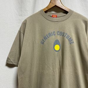 未使用　下げ札付き　アメリカ製　GENERIC COSTUME プリントTシャツ　90s 00s 半袖Tシャツ　ベージュ　ジェネリックコスチューム