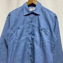 デッドストック　オールド　Glenn Berry シャンブレー　ワークシャツ　70s 古着　ヴィンテージ　長袖シャツ　未使用　US NAVY_画像1