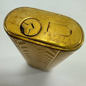 【1円スタート！火花確認OK】Cartier カルティエ オーバル型 ローラー式 ガスライター ゴールド色 喫煙具 たばこ 煙草 ヴィンテージの画像7