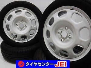 15インチ スズキ ハスラー純正 165/60R15 4.5J+45 100 ブルーアース バリ溝 中古タイヤホイール【4本】送料無料(AMA15-0767）