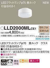 新品未使用　Panasonic　パナソニックランプ LLD2000MLCE1　LEDフラットランプ　3個セット