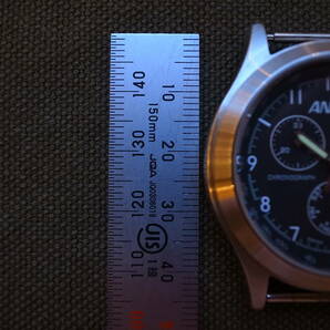1円 腕時計 パイロットウォッチ クロノグラフ ANA の画像7
