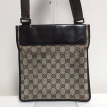 グッチ GUCCI ショルダーバッグ GGキャンバス サコッシュ 訳あり品_画像2