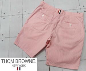 SIZE 1 THOM BROWNE JPタグ ストライプ ショーツ ショートパンツ ピンストライプ トムブラウン トリコロール 日本製