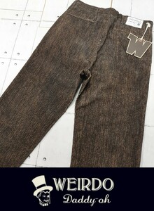 タグ完備 WEIRDO LONE WOLF CORDUROY PANTS ウィアード ロンウルフ コーデュロイパンツ ワイドシルエット パンツ M 太畝