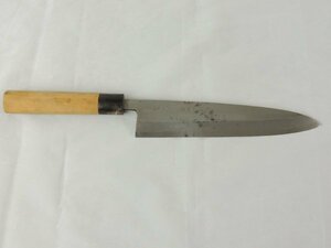 國行鍛錬 青 和包丁 中古品 現状販売 / 出刃包丁/全長 約40.9cm 刃渡り 約24cm