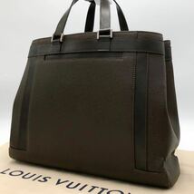 【高級】LOUIS VUITTON ルイヴィトン ビジネスバッグ タイガ カスベック グリズリ ブラウン系 レザー A4収納 メンズ ブリーフケース_画像1