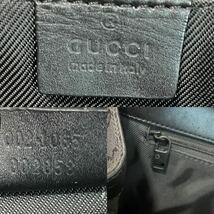 ①【極美品】GUCCI グッチ ジャッキー GGキャンバス デニム レザー ハンドバッグ ミニトート ブラック 黒_画像10