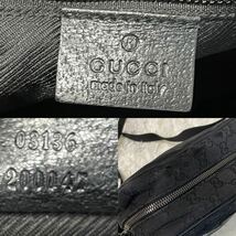 ①GUCCI グッチ ショルダーバッグ GGキャンバス ブラック_画像10