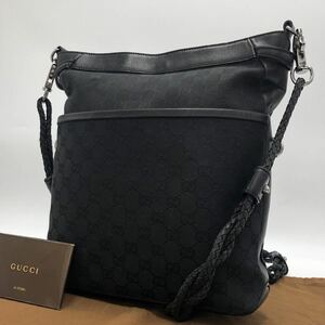 グッチ GUCCI ショルダーバッグ GGキャンバス 編み込みショルダーストラップ 斜め掛け メンズ レディース