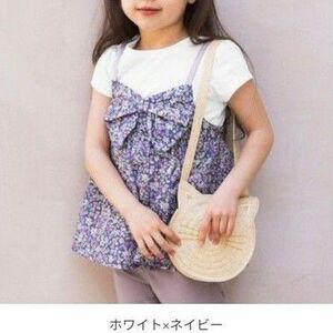 anyFAM Tシャツ　120cm　チュニック　anyFAM　花柄　半袖　オンワード樫山　キッズ　女の子