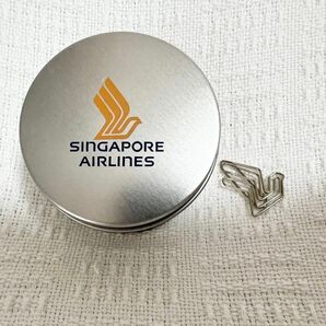 シンガポールエアラインズ　缶入りクリップ　クリップ　シンガポール航空