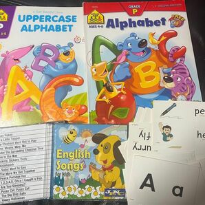 アルファベット　教材　セット　alphabet workbook school zone オマケ付き　CD カード　英語　