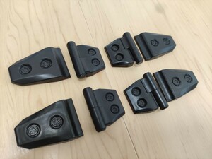 jeep Jimny RAV4 dress up parts door bonnet rear gate resin black all-purpose universal dummy hinge new goods unused 4 set 