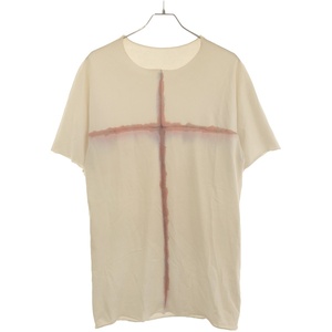 m.a＋ エムエークロス 20SS hand painted one piece short sleeve t-shirt ハンドペイントワンピースTシャツ アイボリー ITOL11OMTHA6