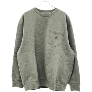 Carhartt WIP カーハート ダブリューアイピー POCKET LOOSE SWEATSHIRT ポケットルーズスウェットトレーナー グレー XXL IT5EKA8MI636