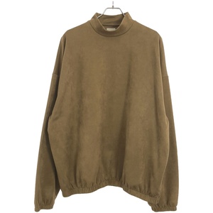 Sasquatchfabrix. サスクワッチファブリックス 21AW SYNTHETIC SUEDE MOCK NECK シンセティックスウェードモックネックカットソー ブラウン