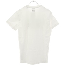 DIESEL ディーゼル ドッキングメタルロゴTシャツ ホワイト S ITGCF3TMAQTZ_画像2