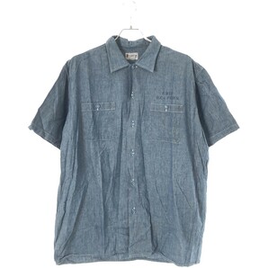 BUZZ RICKSON'S バズリクソンズ BLUE CHAMBRAY S/S WORK SHIRT GRIM REAPERS シャンブレーシャツ ブルー XL BR38187 ITHW9ETQNZF2の画像1