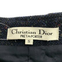 Christian Dior クリスチャンディオール ハイウエストワイドトラウザーパンツ ネイビー S 6013KP5 IT6TD8VT7ER2_画像4