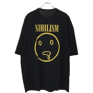 LAD MUSICIAN ラッドミュージシャン NIHILISM SUPER BIG T-SHIRT オーバーサイズプリントTシャツ ブラック ITEY7T2V9K84