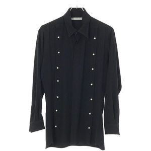 JOHN LAWRENCE SULLIVAN ジョン ローレンス サリバン FRONT SIDE BUTTONED SHIRT パールボタンシャツ ブラック ITGJGCOGS558