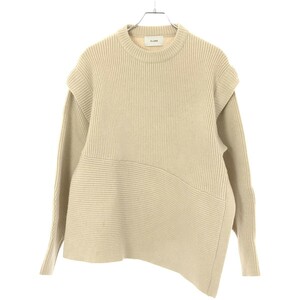 CLANE クラネ 21AW 2WAY SLANT KNIT TOPS スラントニットトップス アイボリー系 2 11106-1272 ITUYRJSSCZKG