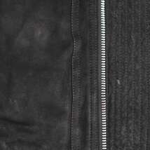 Rick Owens リックオウエンス 15SS Intarsia Jacket インターシャ ラムヌバックレザージャケット ブラック 48 RU15S4761-LK ITJM4U84WAO0_画像9