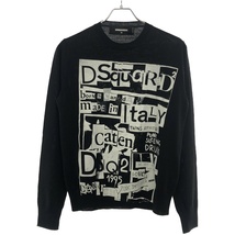 DSQUARED2 ディースクエアード 19SS PUNK BROTHER プルオーバーニットセーター S74HA0955 ブラック XS ITJQBDQEH7NC_画像1