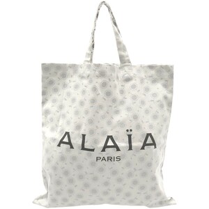 ALAIA アライア ロゴトートバッグ ホワイト ITSLSJDKBL50