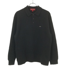 Supreme シュプリーム 23AW Small Box Polo Sweater スモールボックスポロニットセーター ブラック M IT7VVVRW4SC2_画像1