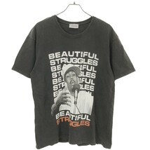 BEAUTIFUL STRUGGLES ビューティフル ストラグルズ プリントTシャツ チャコール XS ITZUGQE3AWGG_画像1