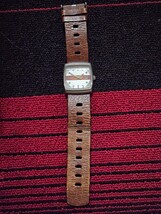 FOSSIL フォッシル時計　メンズ腕時計　ブラック　スクエア　革バンド A0821_画像2