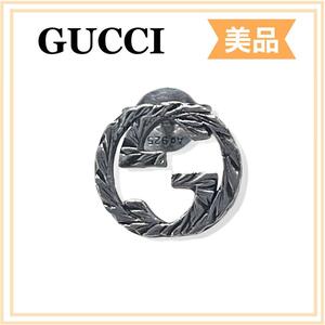 Подлинная gucci gucci взаимодействует GG Mark Silver Peercing One Ear Dropping