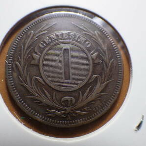ウルグアイ１８６９年A １センチモス銅貨 コレクター放出品の画像4
