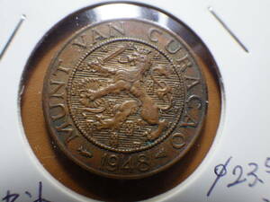 キュラソー１９４８年　2 1/2セント銅貨　コレクター放出品