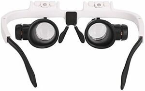  glasses type magnifier magnifying glass led attaching 8 times 15 times 23 times many magnification enlargement magnifier clock repair inspection . gem judgment microchip etc.. precise work for height times 