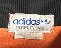 70 80 年代　アディダス　adidas トラックジャケット　デサント　製　オレンジ　ブラック　黒　XL L サイズ　6号　YKK ADS 4F ビンテージ_画像4