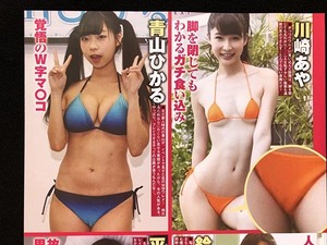 切り抜き 2P■川崎あや・青山ひかる・鈴木友菜・平林あずみ・末永みゆ・筧美和子・逢田梨香子・ほのか/アイドル/水着・ビキニ　I24