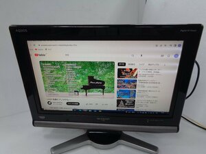 【送料落札者様負担・ジャンク品】SHARP AQUOS LC-20D10 20V型 地デジ液晶テレビ カード リモコン付