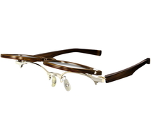 新品 未使用フォーナインズ999.9眼鏡フレームNPM-56 9001 ケース付 メガネ 跳ね上げ ブラック黒セル_画像5