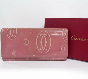 カルティエ Cartier ハッピーバースデー 長財布 ピンク 箱 保存袋付き