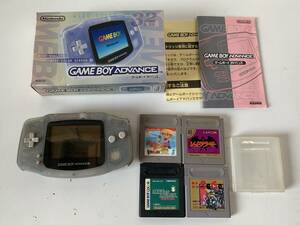 ⑯u801◆Nintendo 任天堂◆GAME BOY ADVANCE AGB-001 ミルキーブルー 本体 ソフト レッドアリーマー/SaGa 等 GAME BOY COLOR ジャンク